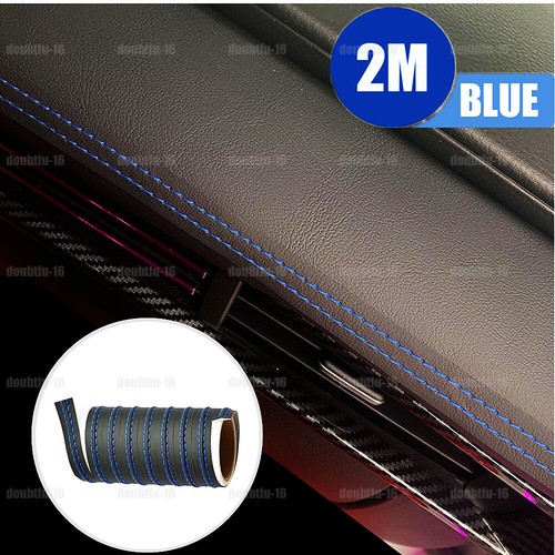 Blue leather car - leather,