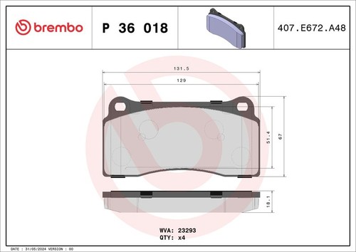 Brembo front brake pad set - brake,