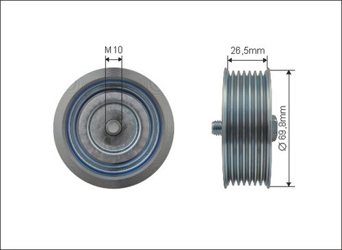 New deflection guide pulley - new, deflection/guide
