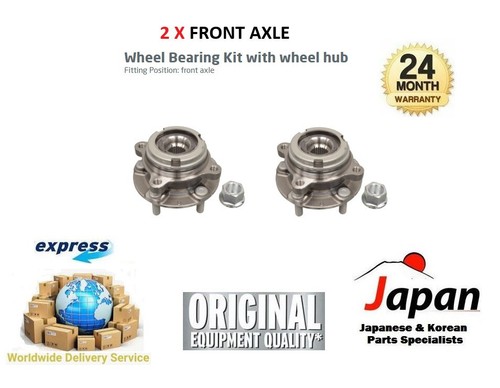 Front axle wheel bearings - axle,