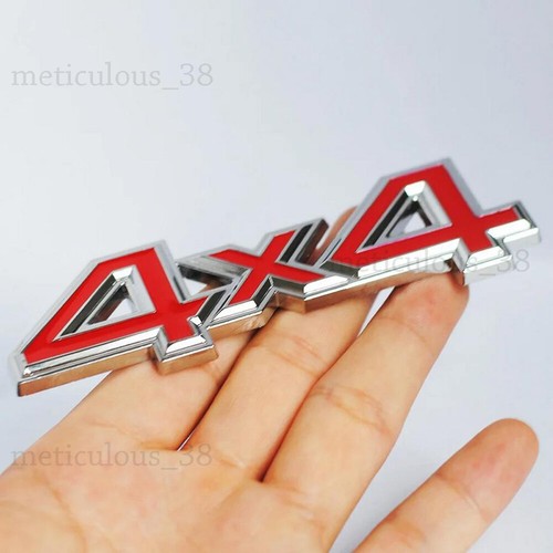 4x4 metal chrome logo car - 4x4, rear
