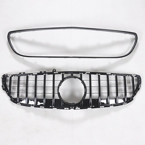 Black front bumper - black, mesh