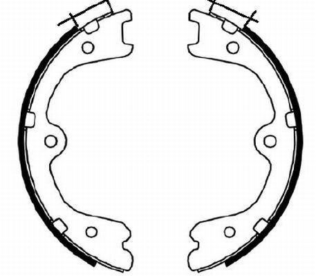 Mintex parking brake shoe set - brake,