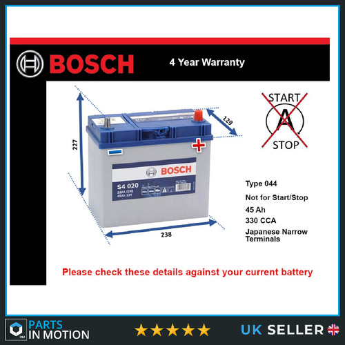 Car battery s4020 bosch 154 - car,
